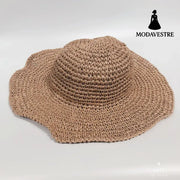 Summer Outing Sunscreen Hat for Women with Foldable Straw Hats Holiday Cool Hat Beach Hat