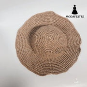 Summer Outing Sunscreen Hat for Women with Foldable Straw Hats Holiday Cool Hat Beach Hat