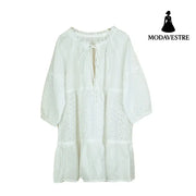 Sun Protection Clothing Women Loose Bikini Blouse White / One size