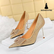 Sweet Women’’s Princess Wedding Shoes Thin High Heels Shallow Mouth