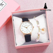 Temperament retro watch women Black