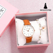 Temperament retro watch women Coffee color