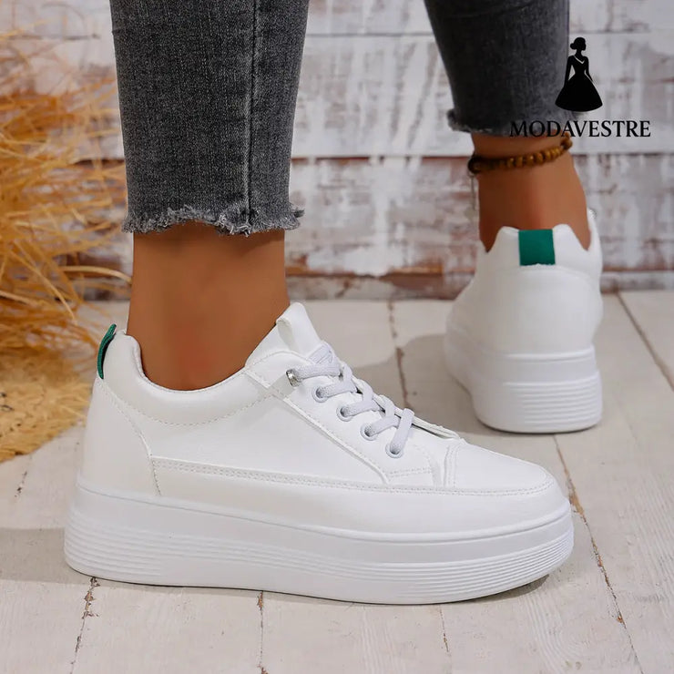 Thick soled height increasing board shoes - MODAVESTRE