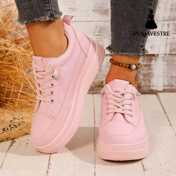 Thick soled height increasing board shoes - MODAVESTRE