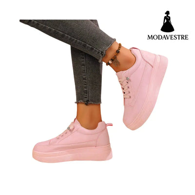 Thick soled height increasing board shoes - MODAVESTRE