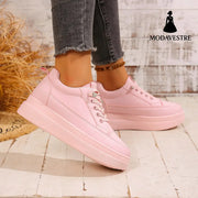 Thick soled height increasing board shoes - MODAVESTRE