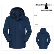 Three-in-one Waterproof Windproof Clothing For Men And Women 2028Navy Blue / 2XL