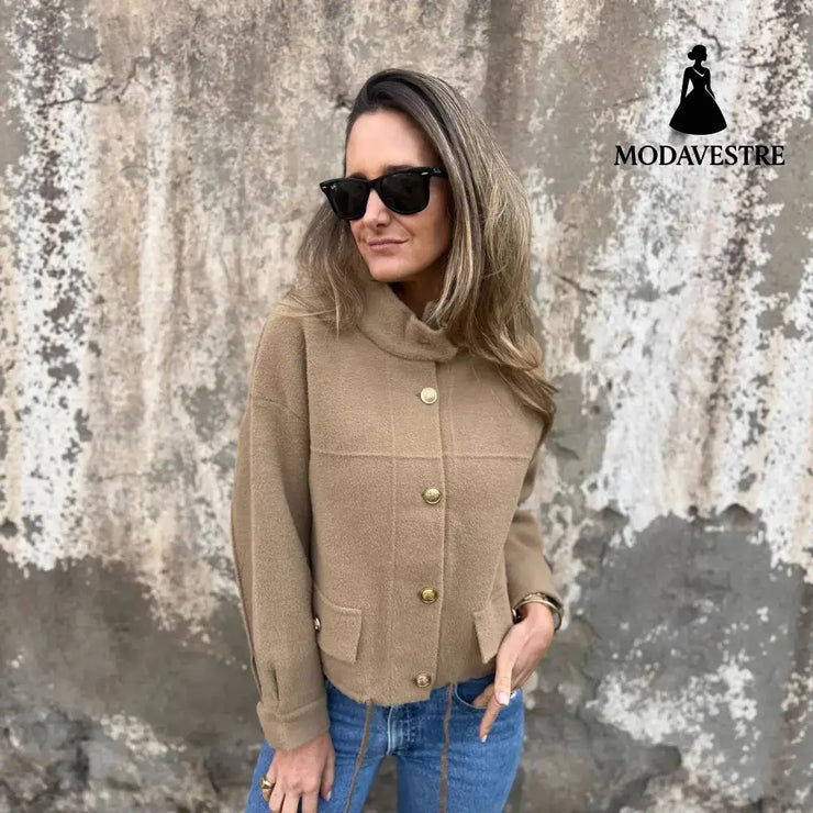 Tie Pocket Cardigan Single-breasted Mid-length Coat Coat