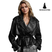 Tight Waist Slim Street Cool Fashion New Short Coat Coat