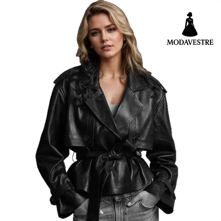 Tight Waist Slim Street Cool Fashion New Short Coat Coat