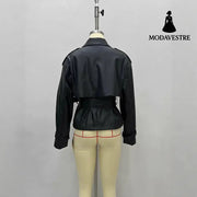 Tight Waist Slim Street Cool Fashion New Short Coat Coat