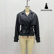 Tight Waist Slim Street Cool Fashion New Short Coat Coat