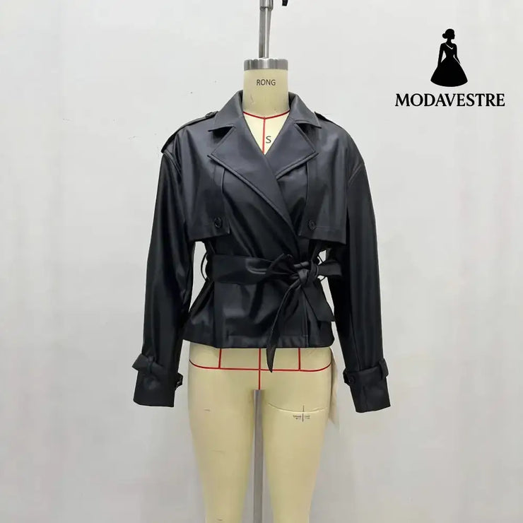 Tight Waist Slim Street Cool Fashion New Short Coat Coat