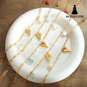 Titanium Steel Heart Pendant Necklace Gold / One Size