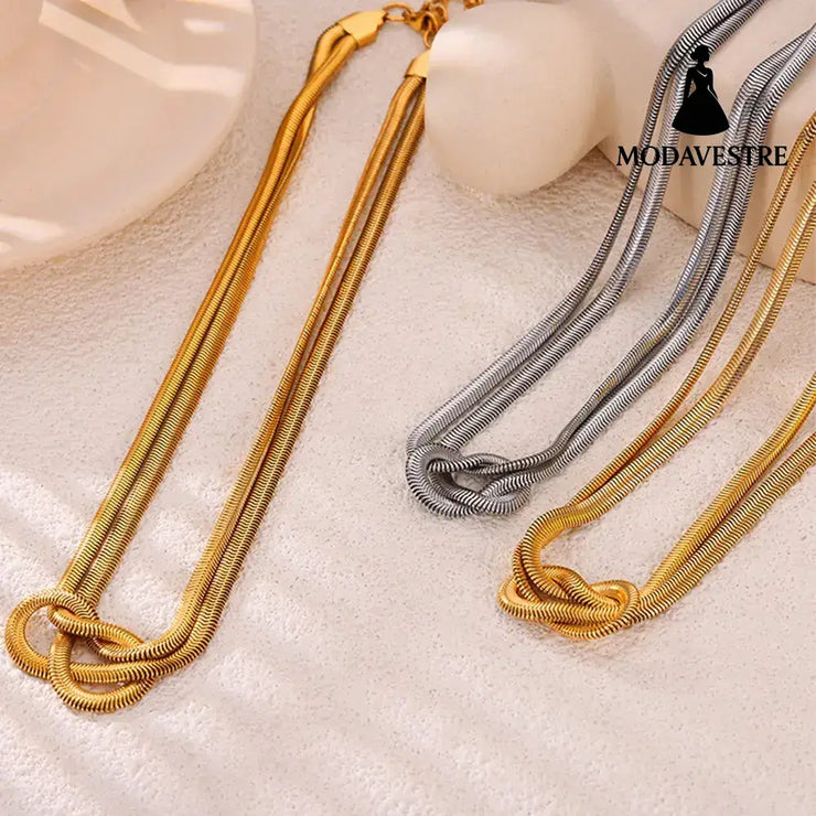 Titanium Steel Knot Necklace