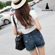 Torn Denim Shorts For Women