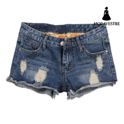 Torn Denim Shorts For Women