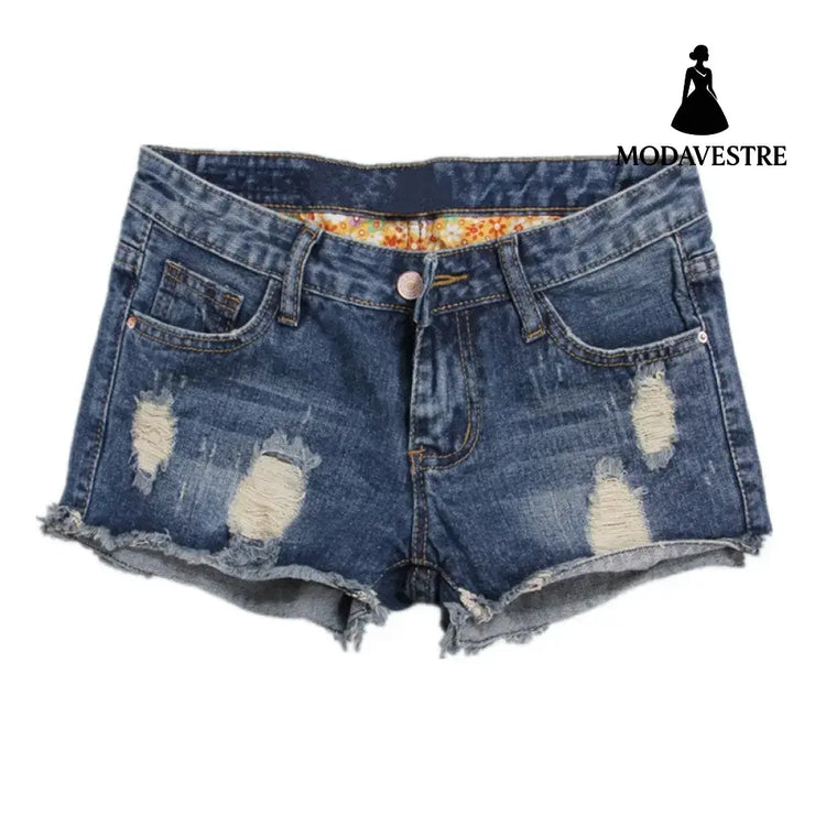 Torn Denim Shorts For Women
