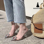 Transparent high heels