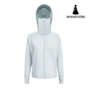 UV Protection Sun Protection Clothing For Women Summer Glacier Gray / L