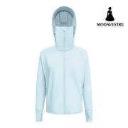 UV Protection Sun Protection Clothing For Women Summer Sky Blue / L