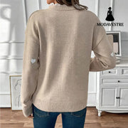 Valentine’s Day Clothing V-neck Love Sweater For Women