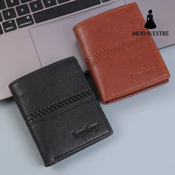 Wallet Men Short Leather Wallet Wallet Men - MODAVESTRE