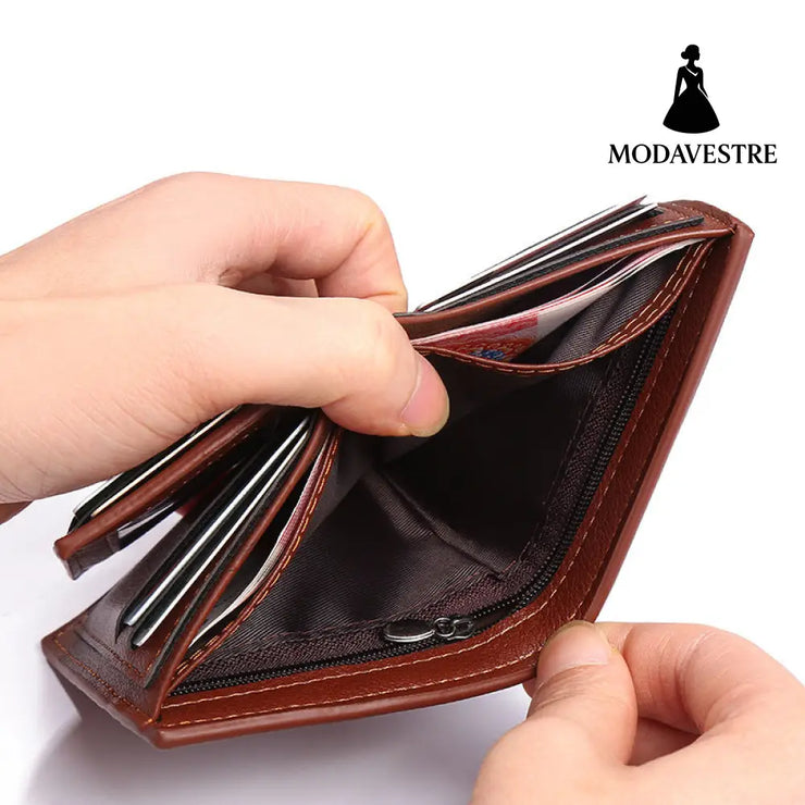 Wallet Men Short Leather Wallet Wallet Men - MODAVESTRE