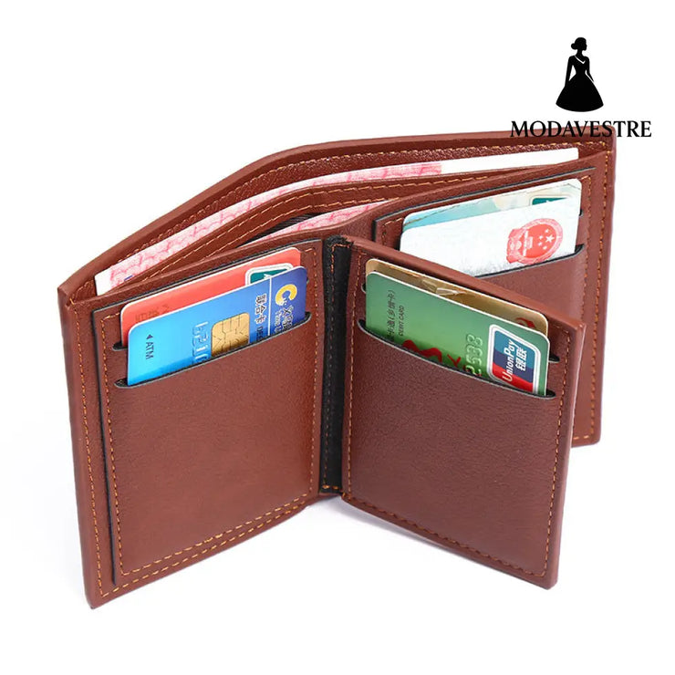 Wallet Men Short Leather Wallet Wallet Men - MODAVESTRE
