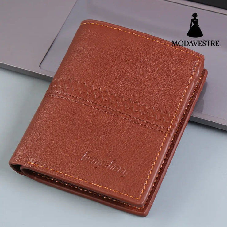 Wallet Men Short Leather Wallet Wallet Men - MODAVESTRE