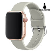 Watch strap solid color silicone watch buckle strap Limestone / 38 40mm / Large Accessory