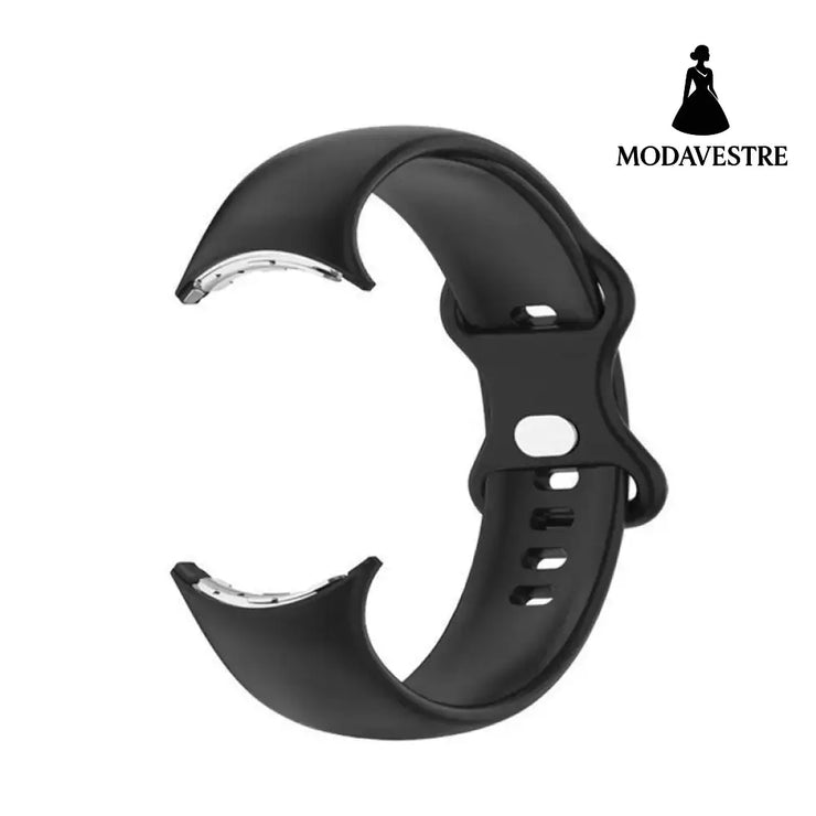 Watch Strap With Silicone Bow Buckle Black / L Accessory