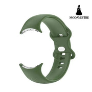 Watch Strap With Silicone Bow Buckle Green / L Accessory