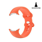 Watch Strap With Silicone Bow Buckle Orange / L Accessory