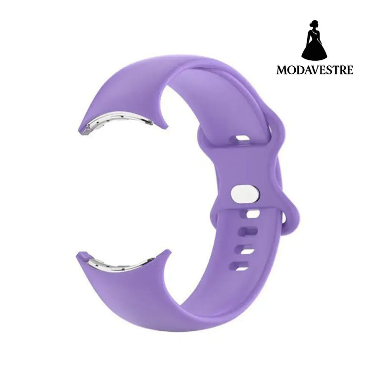 Watch Strap With Silicone Bow Buckle Purple / L Accessory