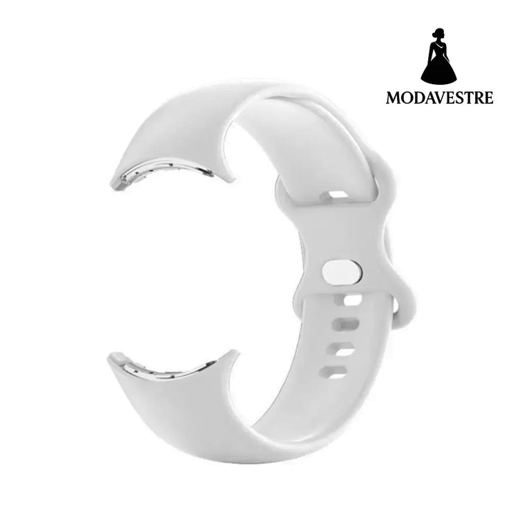Watch Strap With Silicone Bow Buckle White / L Accessory