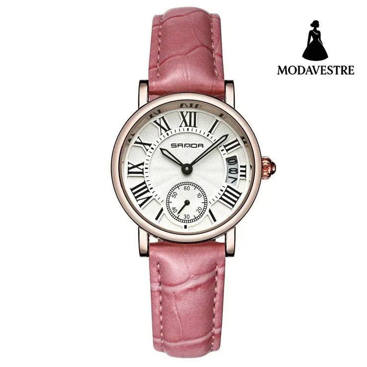 Watch women waterproof delicate belt women Pink