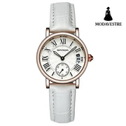 Watch women waterproof delicate belt women White