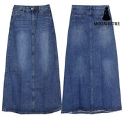 Wear Frayed Long Skirts Women’s Long Skirts Denim Skirts