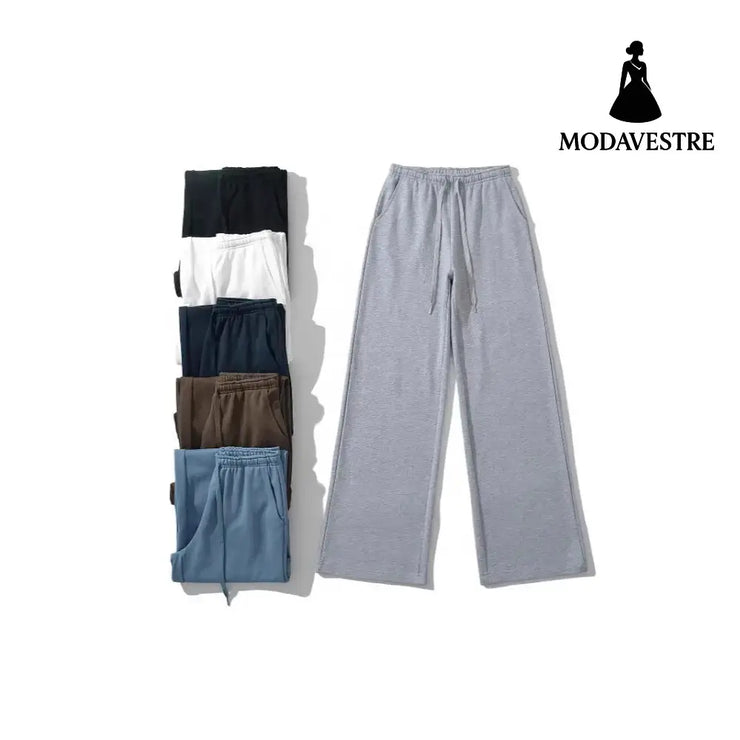 Wide leg casual sweatpants