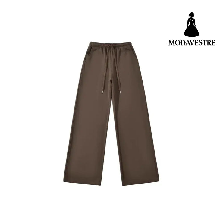 Wide leg casual sweatpants