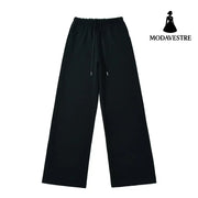 Wide leg casual sweatpants Black / S