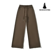 Wide leg casual sweatpants Brown / S