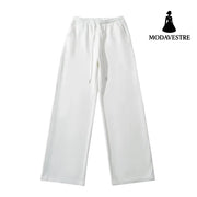 Wide leg casual sweatpants White / S
