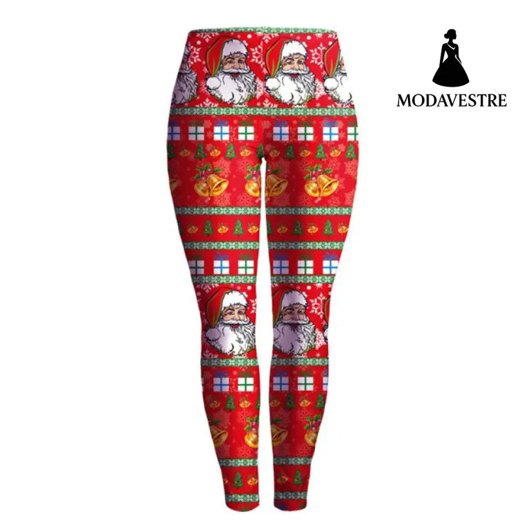 Women Christmas Leggings - MODAVESTRE