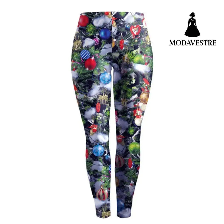 Women Christmas Leggings - MODAVESTRE