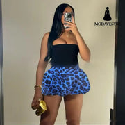 Women Clothing New Leopard Print Printed All-matching Skirt