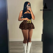 Women Clothing New Leopard Print Printed All-matching Skirt