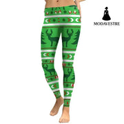 Women Deer 3D Printed Leggings - MODAVESTRE