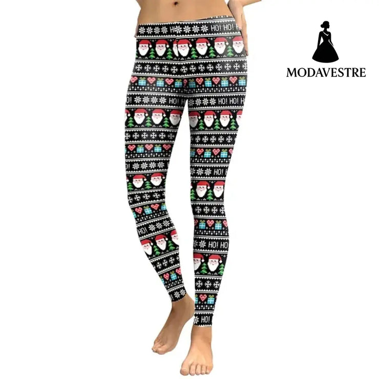 Women Deer 3D Printed Leggings - MODAVESTRE